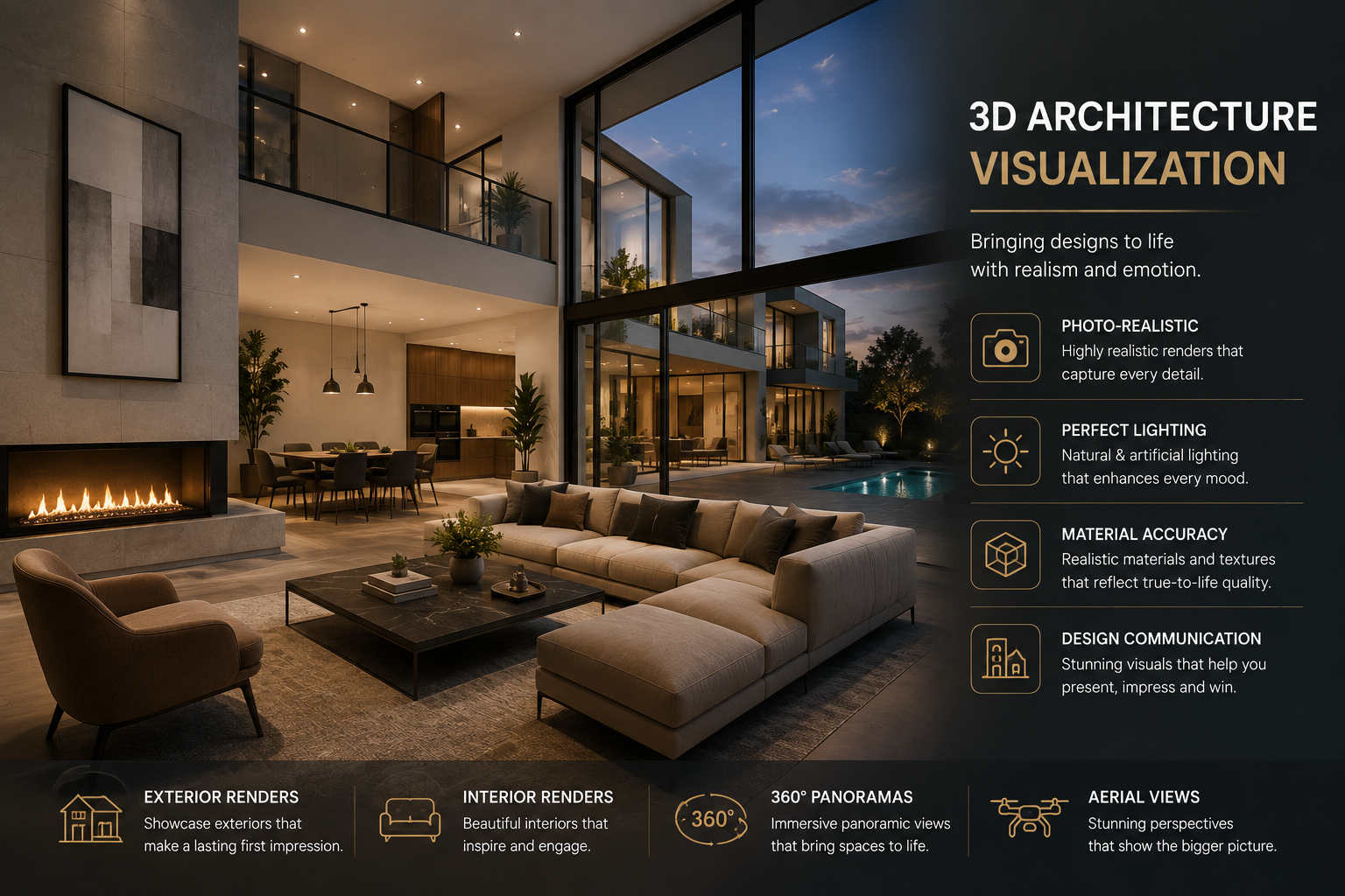 3D architectural interior visualization